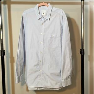 Lacoste Men’s XL French blue/white pinstripe button down